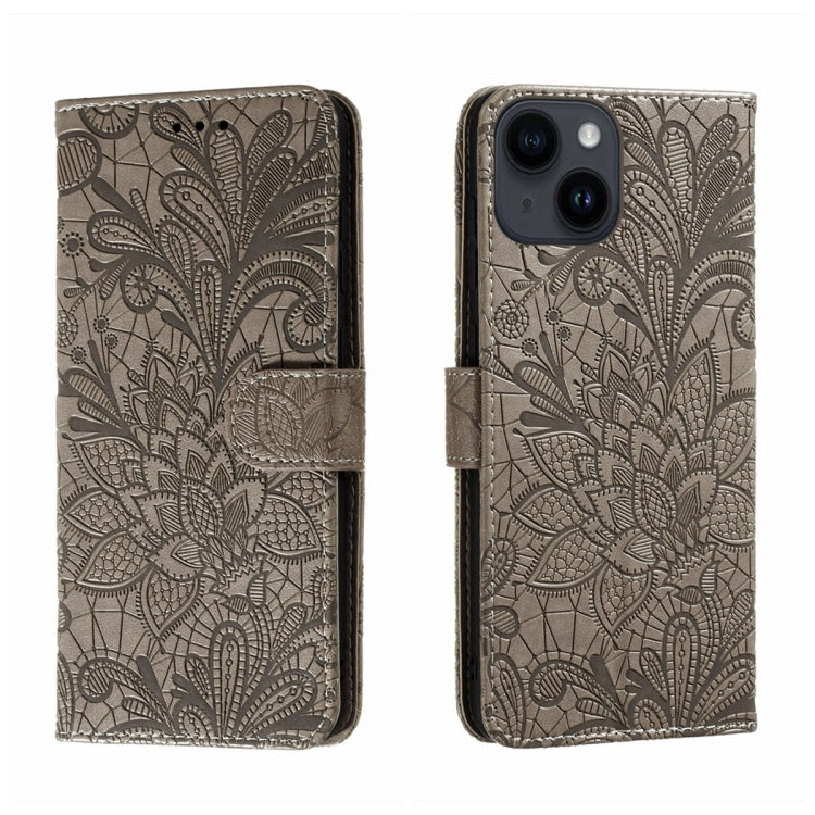 Lace Flower Embossing Flip Leather Phone Case, Series 1