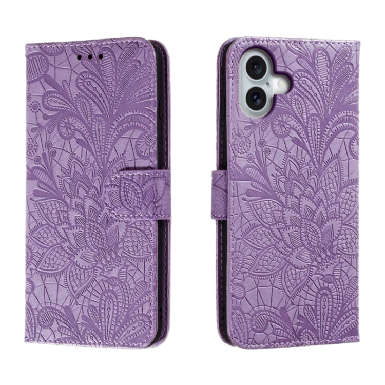 Lace Flower Embossing Flip Leather Phone Case, Series 1