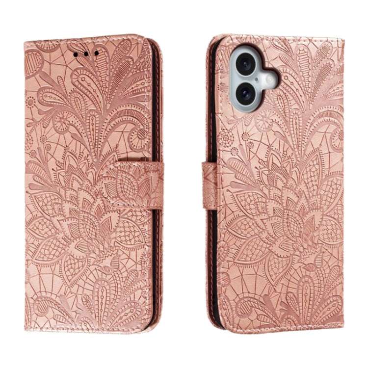 Lace Flower Embossing Flip Leather Phone Case, Series 1