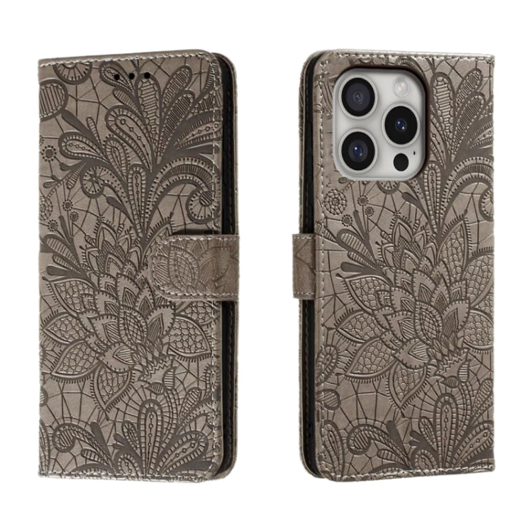 Lace Flower Embossing Flip Leather Phone Case, Series 1