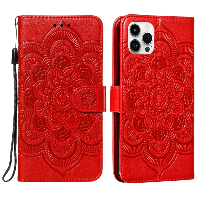 Mandala Embossing Pattern Horizontal Flip Leather Phone Case, Series 1