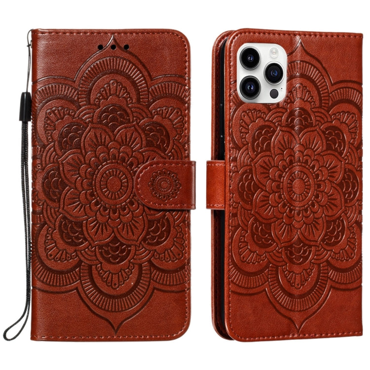 Mandala Embossing Pattern Horizontal Flip Leather Phone Case, Series 1