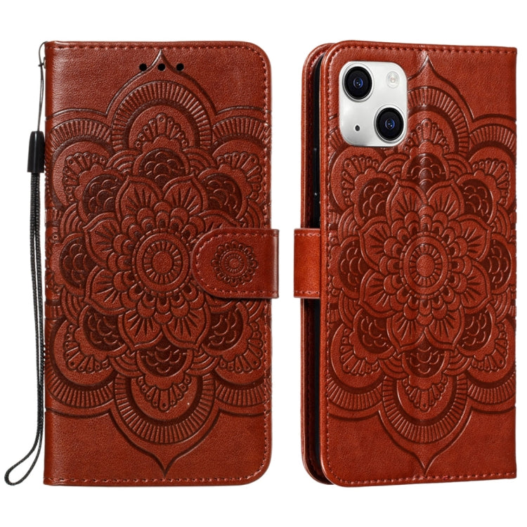 Mandala Embossing Pattern Horizontal Flip Leather Phone Case, Series 1