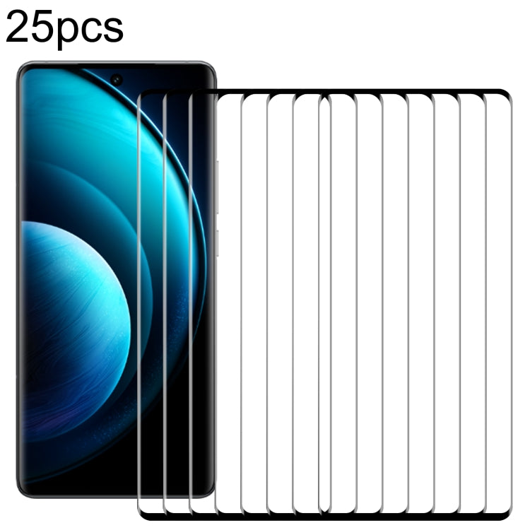 25pcs 3D Curved Edge Full Screen Tempered Glass Film, For vivo S20, For vivo V30e / V40 Lite, For vivo S19 Pro / V40, For vivo Y200 Pro, For vivo X100 Ultra / X100s Pro, For vivo S18 Pro, For vivo S18, For vivo X100 Pro, For vivo iQOO 12 Pro�����������...