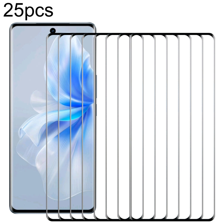 25pcs 3D Curved Edge Full Screen Tempered Glass Film, For vivo S20, For vivo V30e / V40 Lite, For vivo S19 Pro / V40, For vivo Y200 Pro, For vivo X100 Ultra / X100s Pro, For vivo S18 Pro, For vivo S18, For vivo X100 Pro, For vivo iQOO 12 Pro�����������...