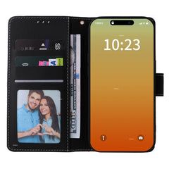 Marble Bronzing Stitching Leather Phone Case, For iPhone 15 Pro, For iPhone 15 Plus, For iPhone 15