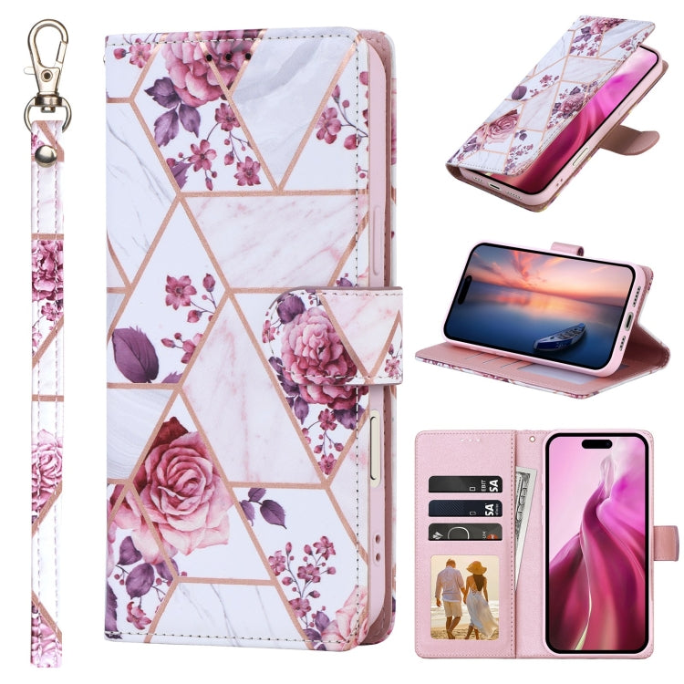 Marble Bronzing Stitching Leather Phone Case, Series 1