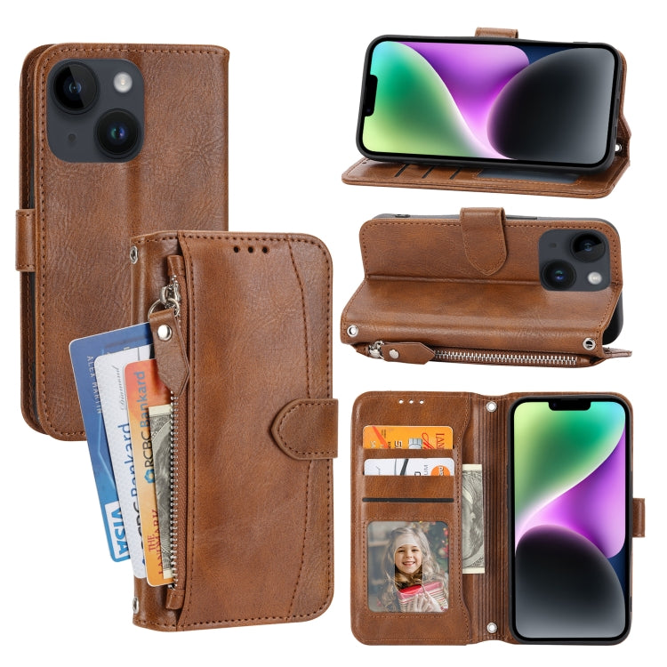 Oil Skin Zipper Wallet Leather Phone Case, Series 1