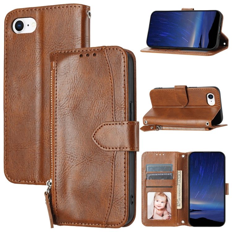 Oil Skin Zipper Wallet Leather Phone Case, Series 1