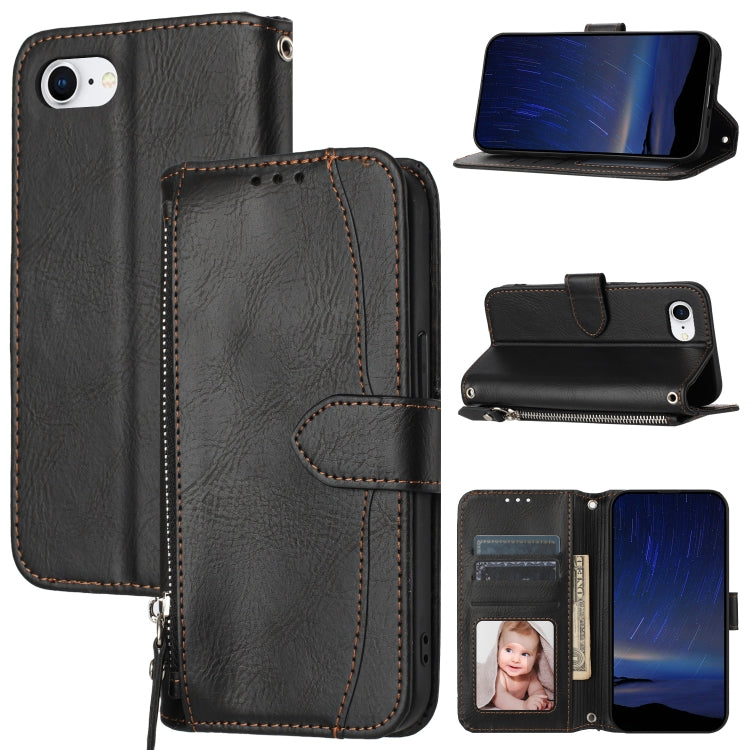 Oil Skin Zipper Wallet Leather Phone Case, Series 1