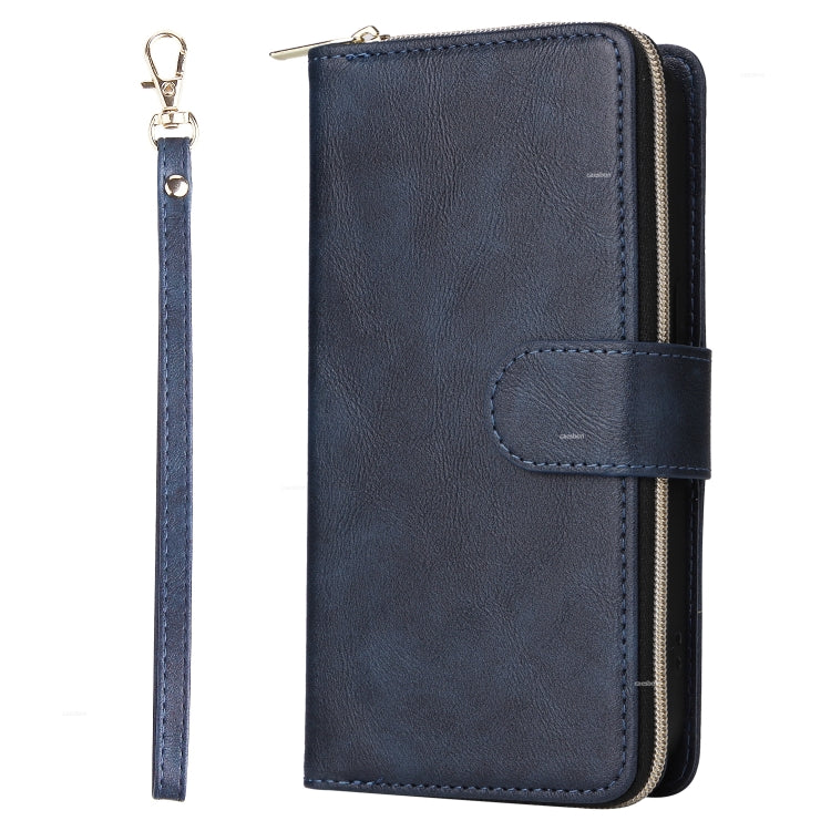 9 Card Slots Zipper Wallet Bag Leather Phone Case, Series 1