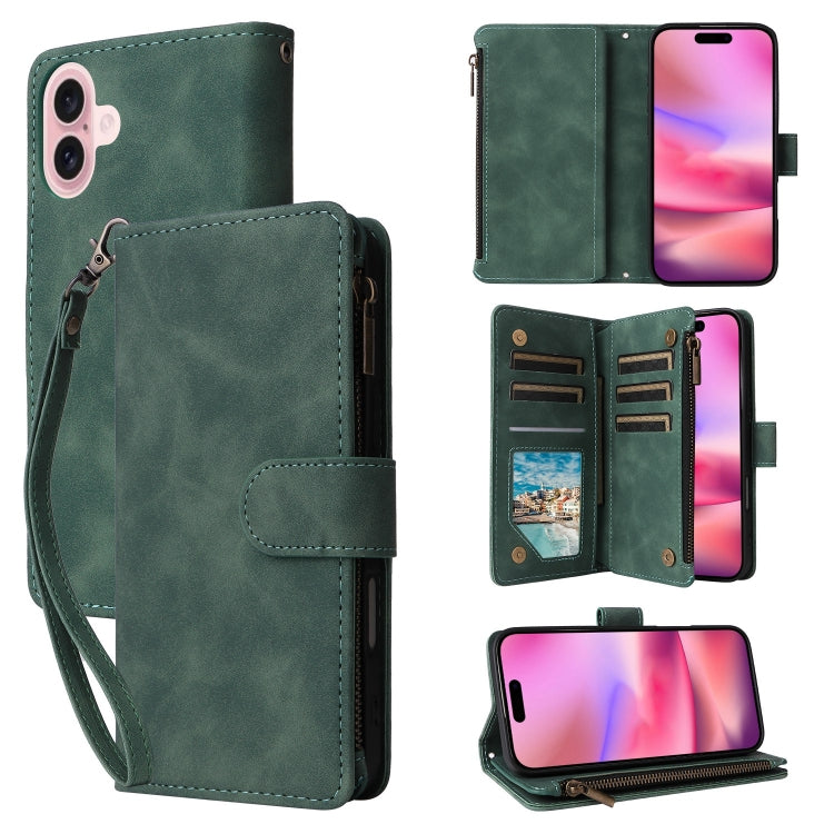 Crossbody Multi-card Slot Wallet Zipper Leather Phone Case, Series 1