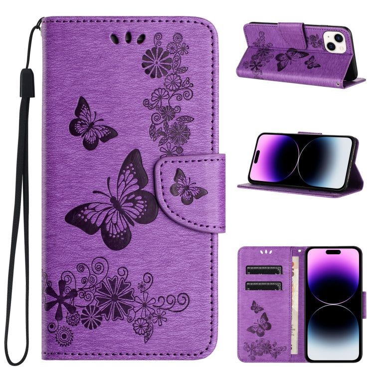 Butterfly Embossed Flip Leather Phone Case, Series 1