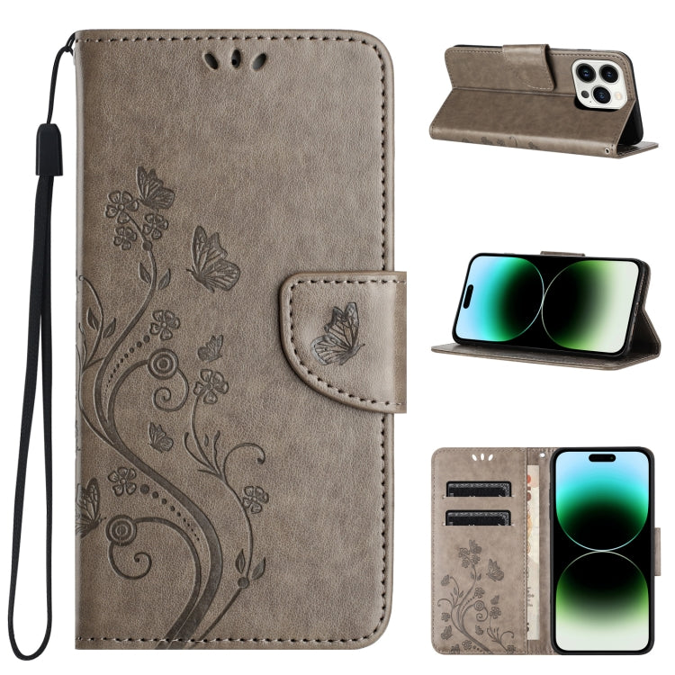 Butterfly Flower Pattern Flip Leather Phone Case, Series 1