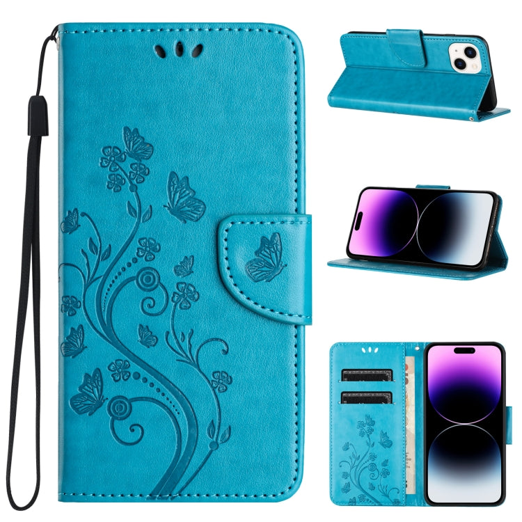 Butterfly Flower Pattern Flip Leather Phone Case, Series 1