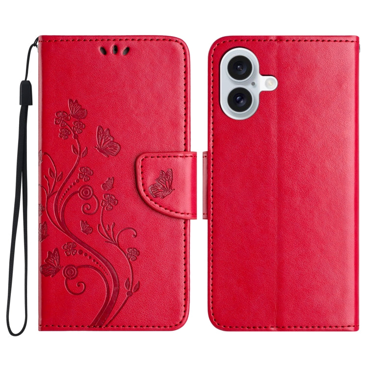 Butterfly Flower Pattern Flip Leather Phone Case, Series 1