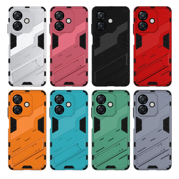 Punk Armor 2 in 1 PC + TPU Phone Case with Holder, For OPPO A3X 5G India, For OPPO Reno12 Pro Global, For OPPO Reno12 Global