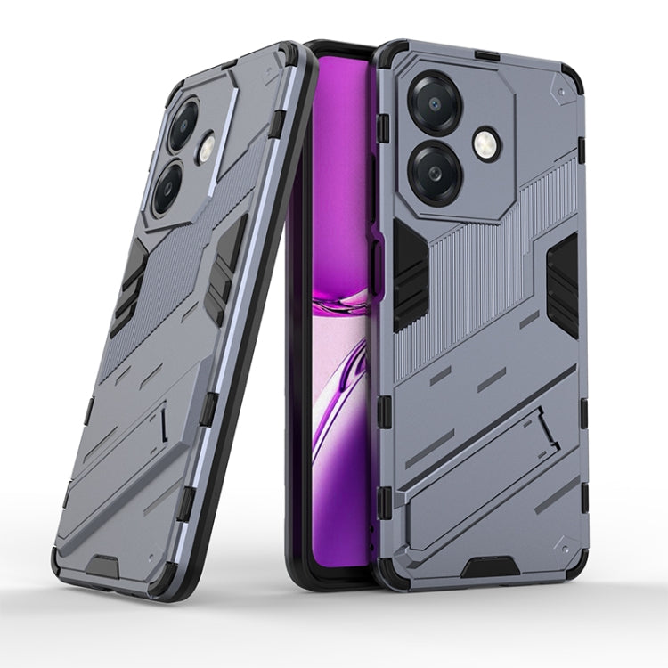 Punk Armor 2 in 1 PC + TPU Phone Case with Holder, For OPPO A3X 5G India, For OPPO Reno12 Pro Global, For OPPO Reno12 Global