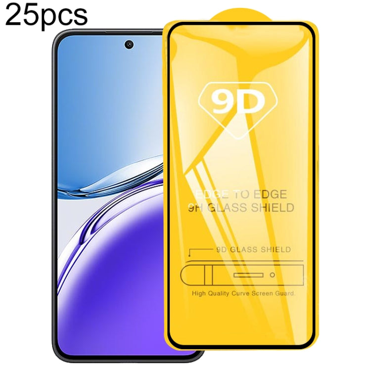 25pcs 9D Full Glue Screen Tempered Glass Film, For OPPO Find X8 / X8s+, For OPPO Reno13 Pro Global, For OPPO Reno13 Global, For OPPO Reno13 F 5G / 4G, For OPPO A80 5G / A3 5G India / 4G / A3x 4G, For OPPO Reno12 F 4G / A3 Energy / F27������������������...