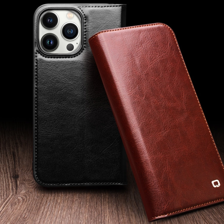 QIALINO Classic Genuine Leather Phone Case