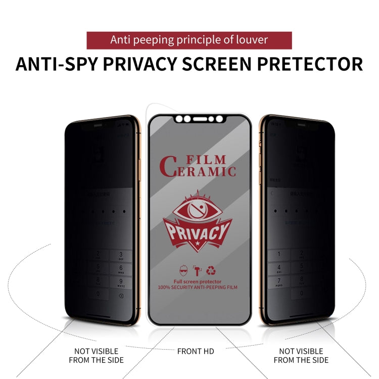 Full Coverage HD Privacy Ceramic Film, For iPhone 16 Pro Max, For iPhone 16 Pro, For iPhone 16 Plus, For iPhone 16, For iPhone 15 Pro Max, For iPhone 15 Pro, For iPhone 15 Plus, For iPhone 15, For iPhone 13 Pro Max / 14 Plus, For iPhone 14 / 13 Pro / 1...