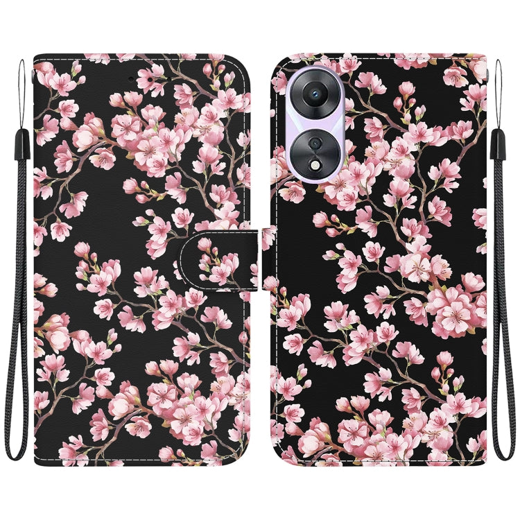 Crystal Texture Colored Drawing Leather Phone Case, For OPPO A58 4G, For OPPO Reno10 5G