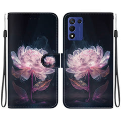 Crystal Texture Colored Drawing Leather Phone Case, For OPPO K9s 5G, For OPPO A94 4G / F19 Pro