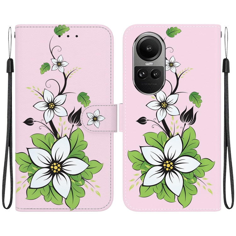 Crystal Texture Colored Drawing Leather Phone Case, For OPPO A58 4G, For OPPO Reno10 5G