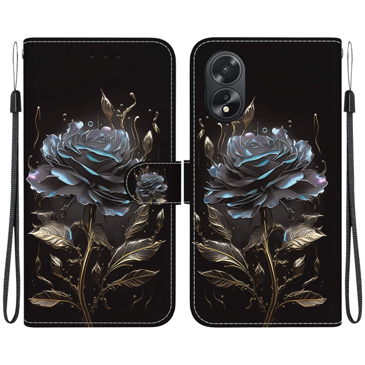 Crystal Texture Colored Drawing Leather Phone Case, For OPPO A59 5G / A2M, For OPPO A38 4G / A18