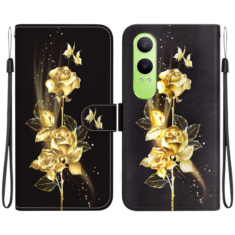 Crystal Texture Colored Drawing Leather Phone Case, For OPPO Reno12 5G Global, For OPPO K12x
