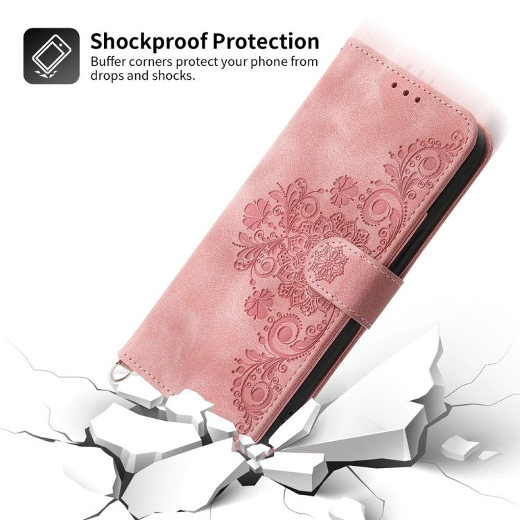 Skin-feel Flowers Embossed Wallet Leather Phone Case, Series 1