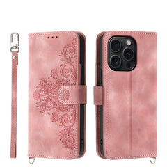 Skin-feel Flowers Embossed Wallet Leather Phone Case, Series 1