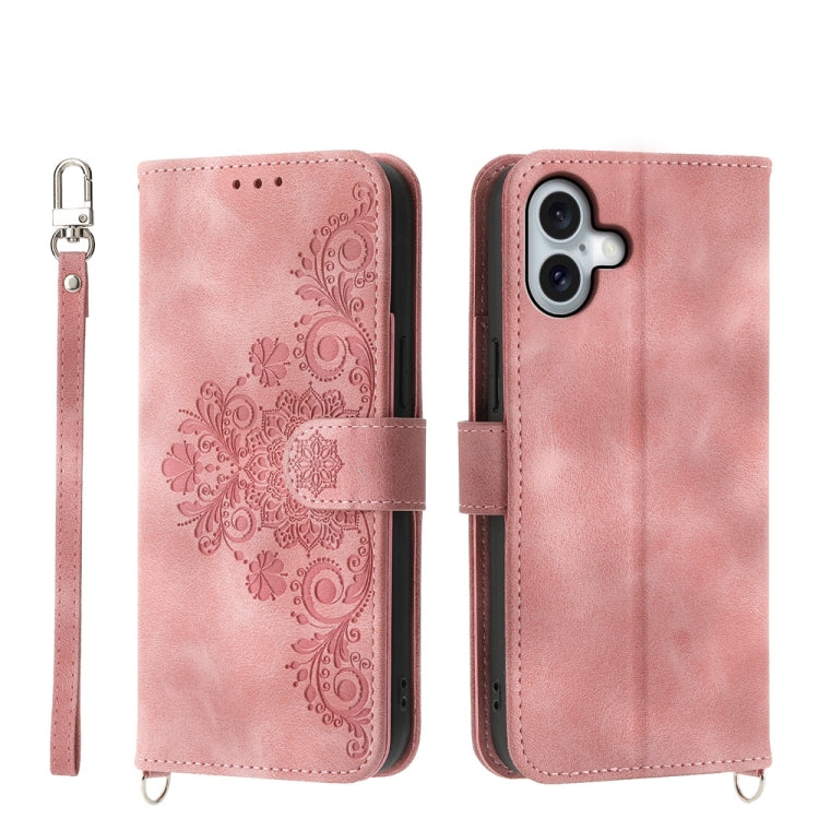 Skin-feel Flowers Embossed Wallet Leather Phone Case, Series 1