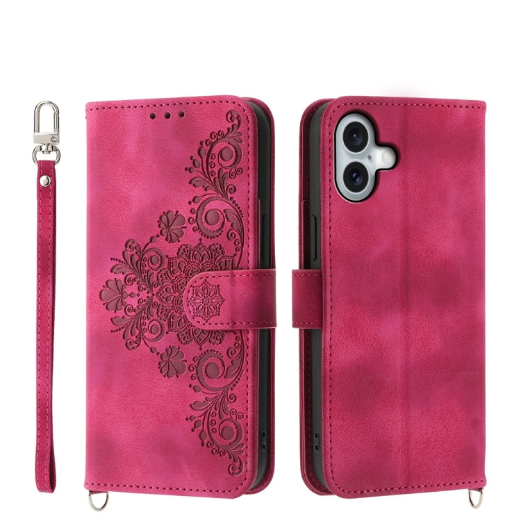 Skin-feel Flowers Embossed Wallet Leather Phone Case, Series 1