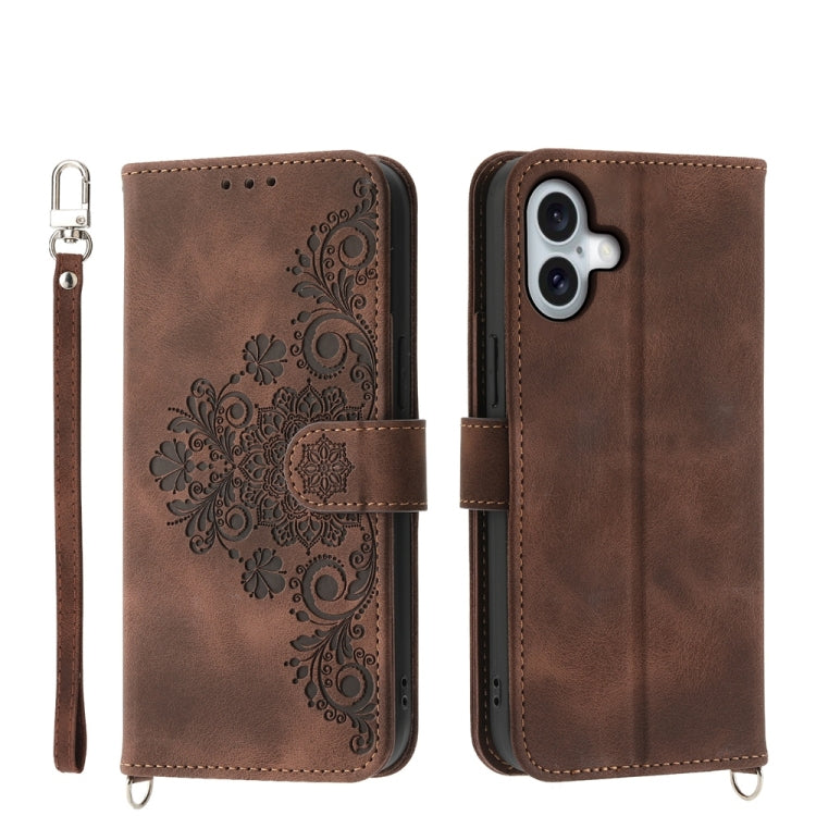 Skin-feel Flowers Embossed Wallet Leather Phone Case, Series 1