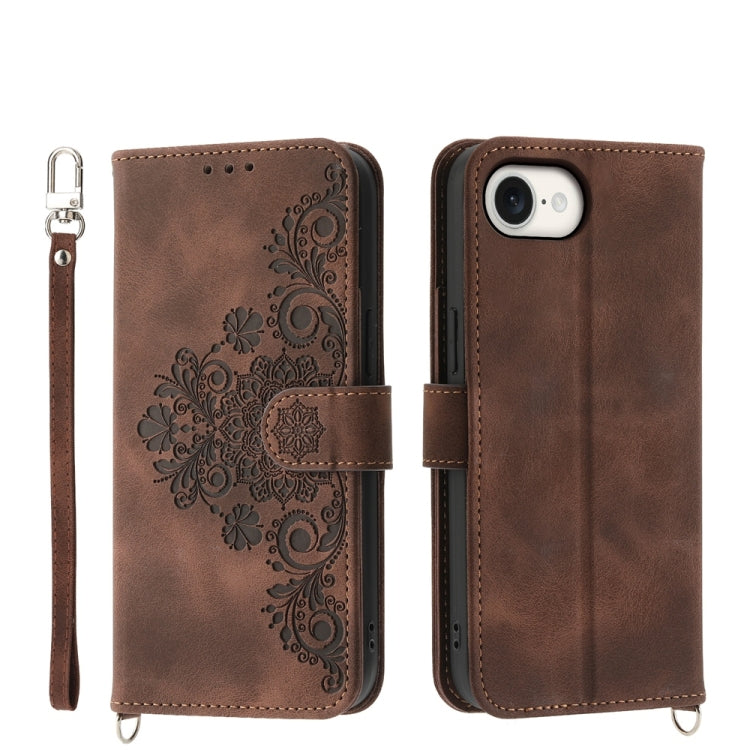 Skin-feel Flowers Embossed Wallet Leather Phone Case, Series 1