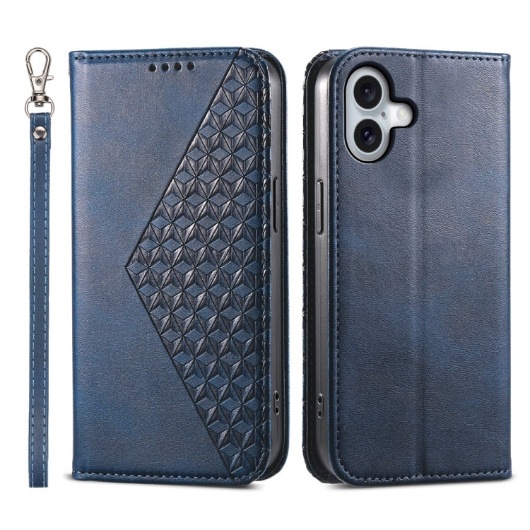 Cubic Grid Calf Texture Magnetic Leather Phone Case, Series 1