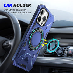 MagSafe Magnetic Shockproof Phone Case with Ring Holder, For iPhone 12 Pro Max, For iPhone 11