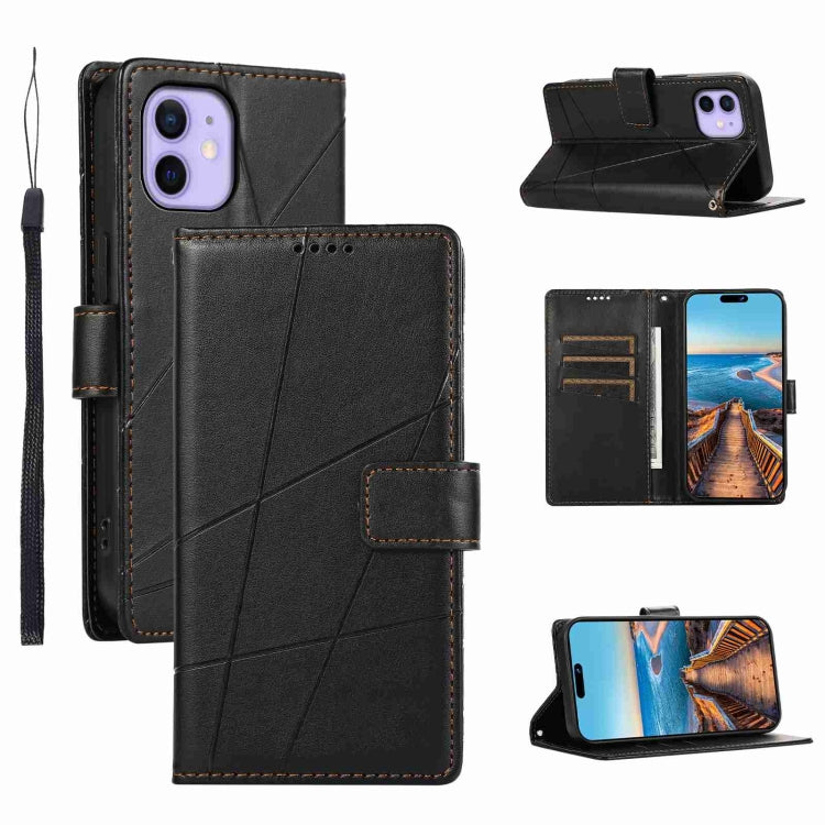 PU Genuine Leather Texture Embossed Line Phone Case, Series 1