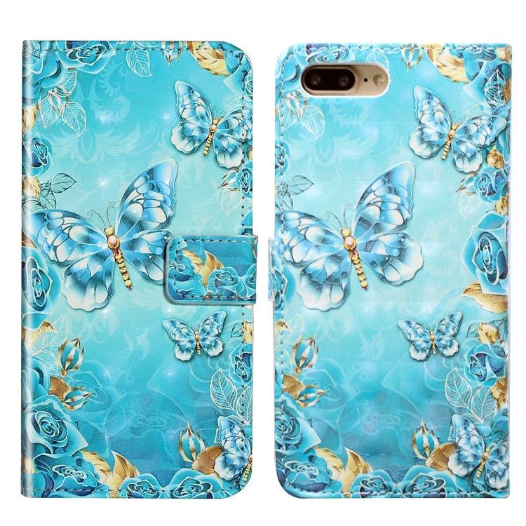 Oil Embossed 3D Drawing Leather Phone Case, For iPhone 7 Plus / 8 Plus