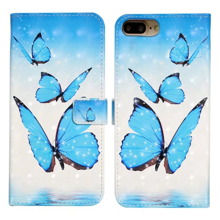 Oil Embossed 3D Drawing Leather Phone Case, For iPhone 7 Plus / 8 Plus