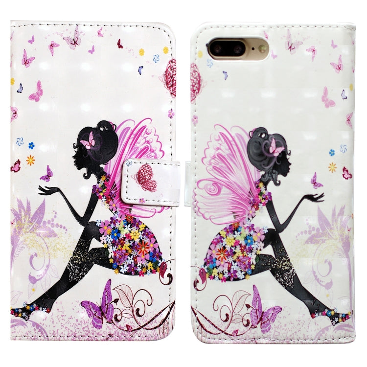 Oil Embossed 3D Drawing Leather Phone Case, For iPhone 7 Plus / 8 Plus