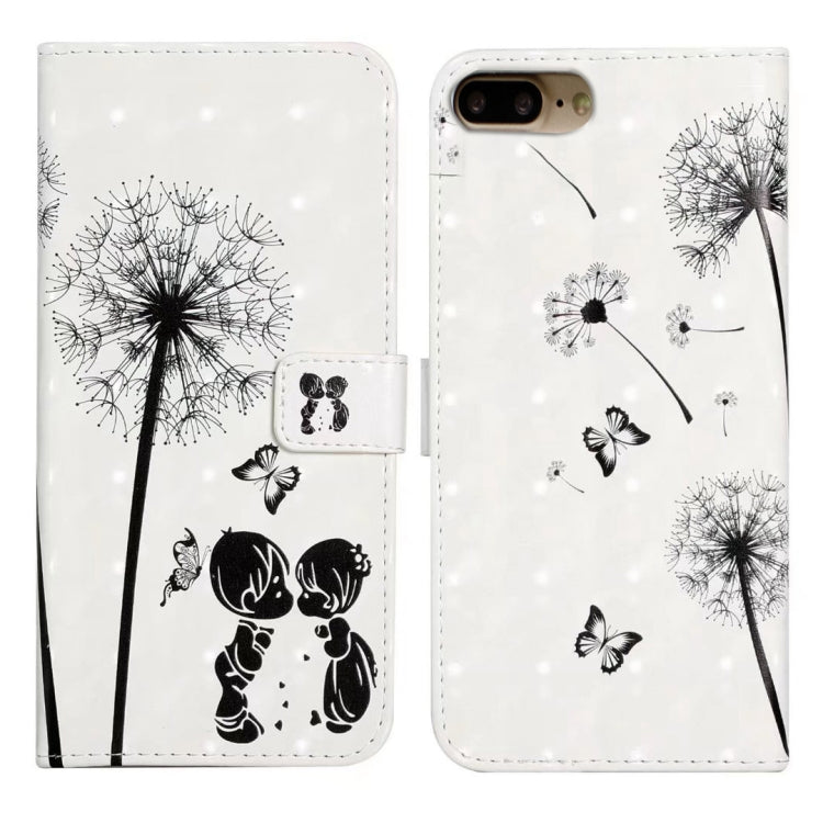 Oil Embossed 3D Drawing Leather Phone Case, For iPhone 7 Plus / 8 Plus