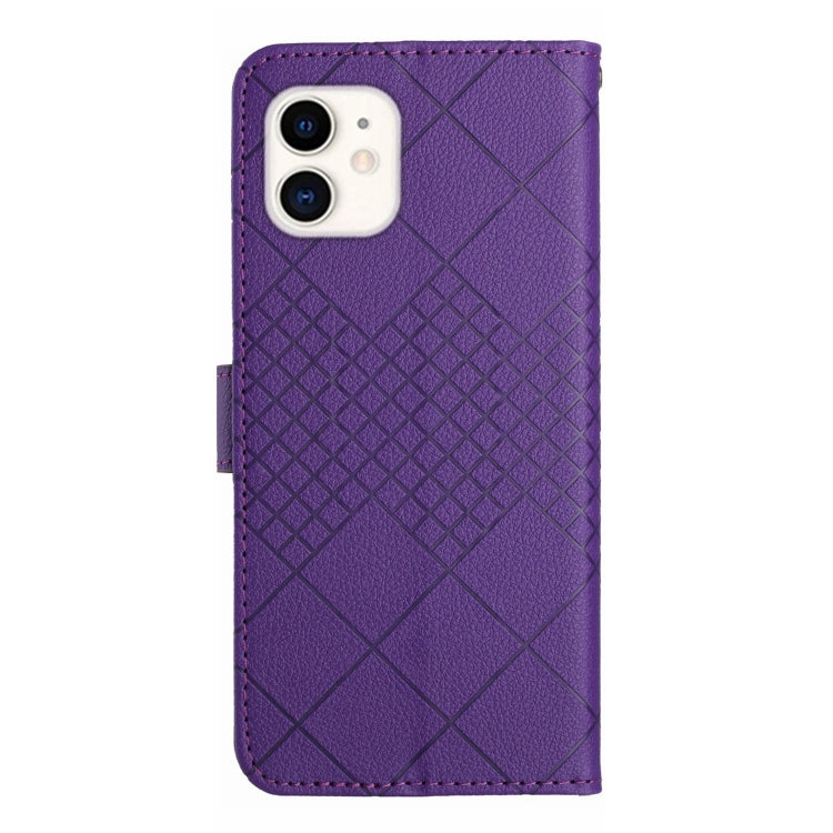 Rhombic Grid Texture Leather Phone Case, Series 1