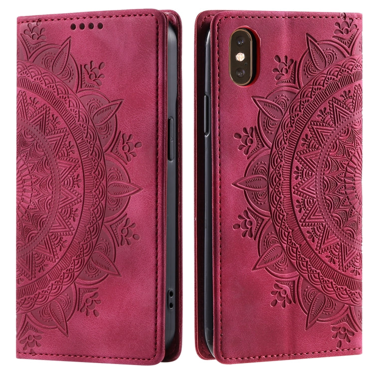 Totem Embossed Magnetic Leather Phone Case, For iPhone XS / S, For iPhone XR, For iPhone XS Max, For iPhone 8 Plus / 7 Plus