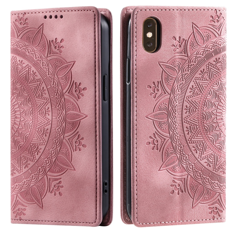 Totem Embossed Magnetic Leather Phone Case, For iPhone XS / S, For iPhone XR, For iPhone XS Max, For iPhone 8 Plus / 7 Plus