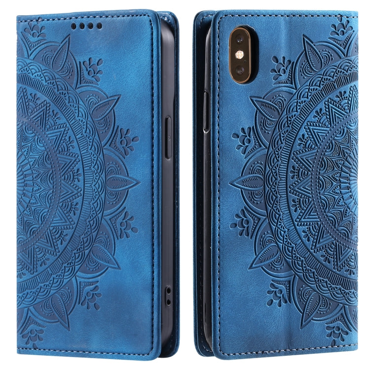 Totem Embossed Magnetic Leather Phone Case, For iPhone XS / S, For iPhone XR, For iPhone XS Max, For iPhone 8 Plus / 7 Plus