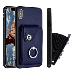 Organ Card Bag Ring Holder Phone Case, For iPhone X / XS, For iPhone XR, For iPhone XS Max, For iPhone 8 Plus / 7 Plus