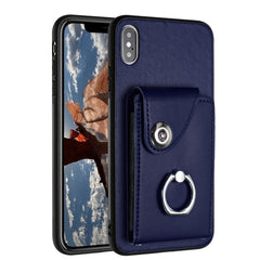 Organ Card Bag Ring Holder Phone Case, For iPhone X / XS, For iPhone XR, For iPhone XS Max, For iPhone 8 Plus / 7 Plus