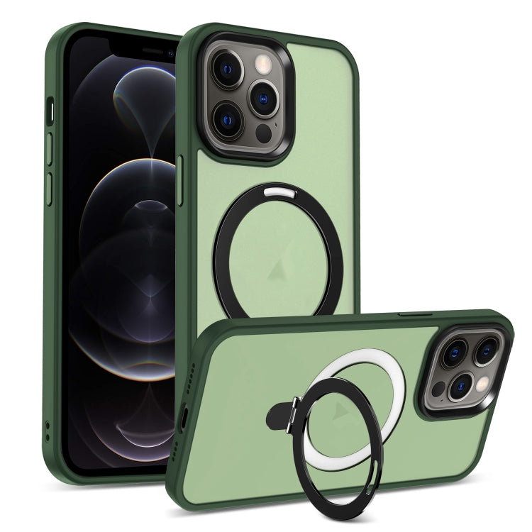 Skin-feel MagSafe Holder PC Hybrid TPU Phone Case, For iPhone 12, For iPhone 12 Pro Max, For iPhone 12 Pro